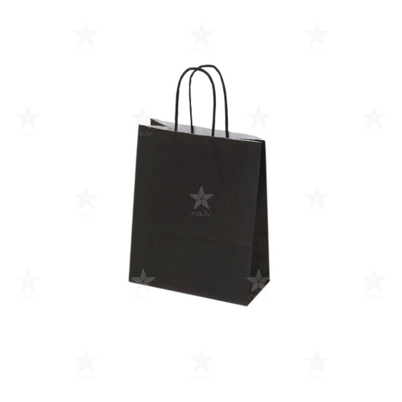 Kraft papīra maisiņi ar apdruku 18 x 8 x 22 cm